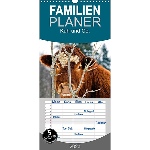 Familienplaner Kuh und Co. (Wandkalender 2023 , 21 cm x 45 cm, hoch), E. Ehmke