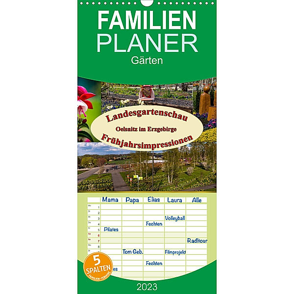 Familienplaner Landesgartenschau Oelsnitz im Erzgebirge - Frühjahrsimpressionen (Wandkalender 2023 , 21 cm x 45 cm, hoch), Lisa Birkigt