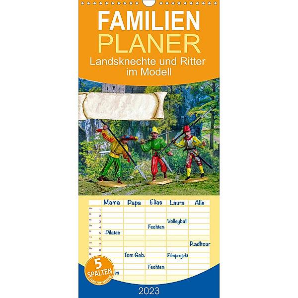 Familienplaner Landsknechte und Ritter im Modell (Wandkalender 2023 , 21 cm x 45 cm, hoch), Klaus-Peter Huschka