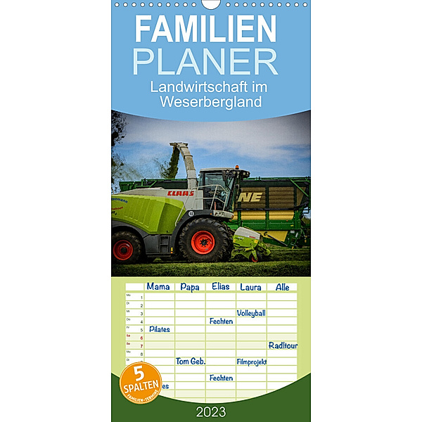 Familienplaner Landwirtschaft im Weserbergland (Wandkalender 2023 , 21 cm x 45 cm, hoch), Simon Witt