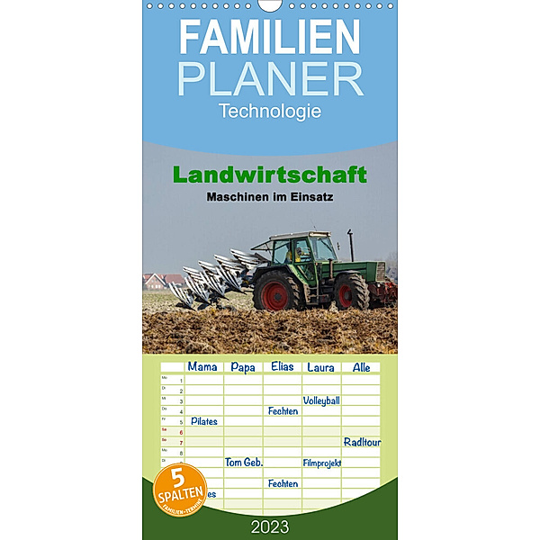 Familienplaner Landwirtschaft - Maschinen im Einsatz (Wandkalender 2023 , 21 cm x 45 cm, hoch), rolf pötsch