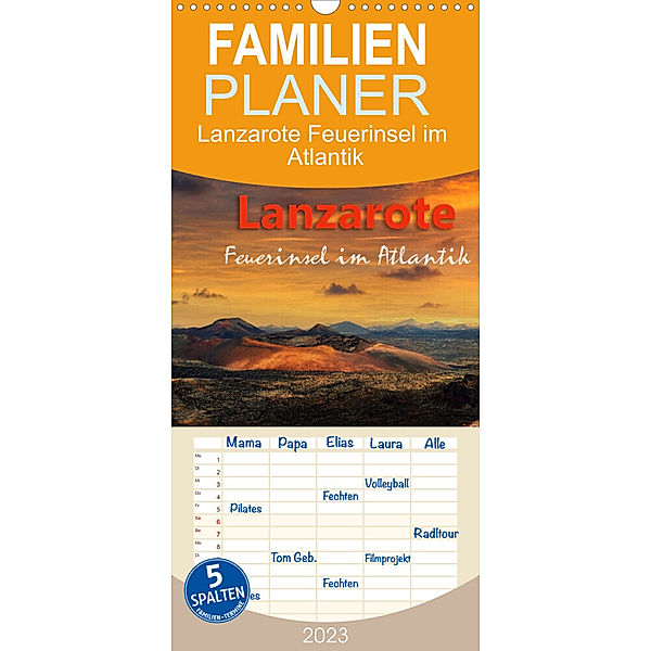 Familienplaner Lanzarote Feuerinsel im Atlantik (Wandkalender 2023 , 21 cm x 45 cm, hoch), Michael Rucker