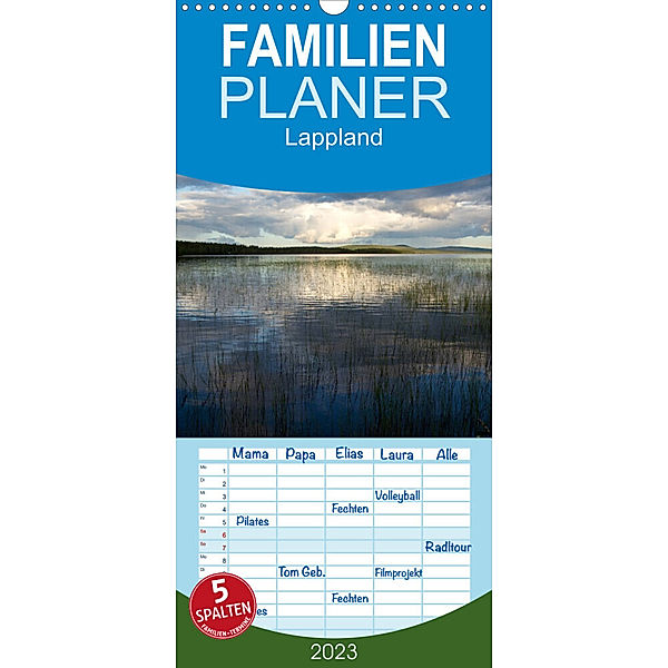 Familienplaner Lappland (Wandkalender 2023 , 21 cm x 45 cm, hoch), Dr. Oliver Schwenn