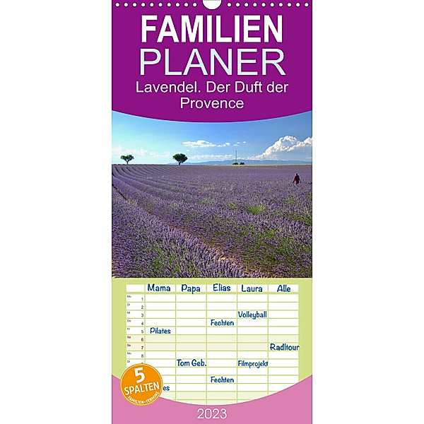 Familienplaner Lavendel. Der Duft der Provence (Wandkalender 2023 , 21 cm x 45 cm, hoch), Reinhard Werner