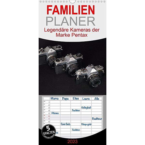 Familienplaner Legendäre Kameras der Marke Pentax (Wandkalender 2023 , 21 cm x 45 cm, hoch), Werner Prescher