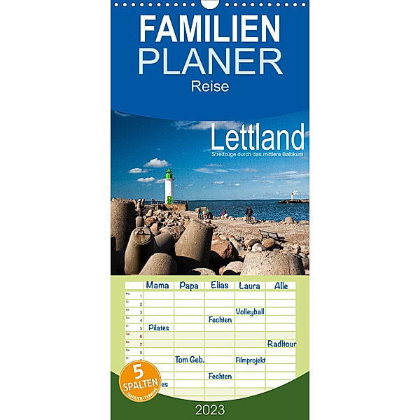 Familienplaner Lettland - Streifzüge durch das mittlere Baltikum (Wandkalender 2023 , 21 cm x 45 cm, hoch), Christian Hallweger