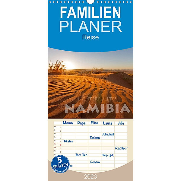 Familienplaner Lichterfülltes Namibia (Wandkalender 2023 , 21 cm x 45 cm, hoch), Stephan Peyer