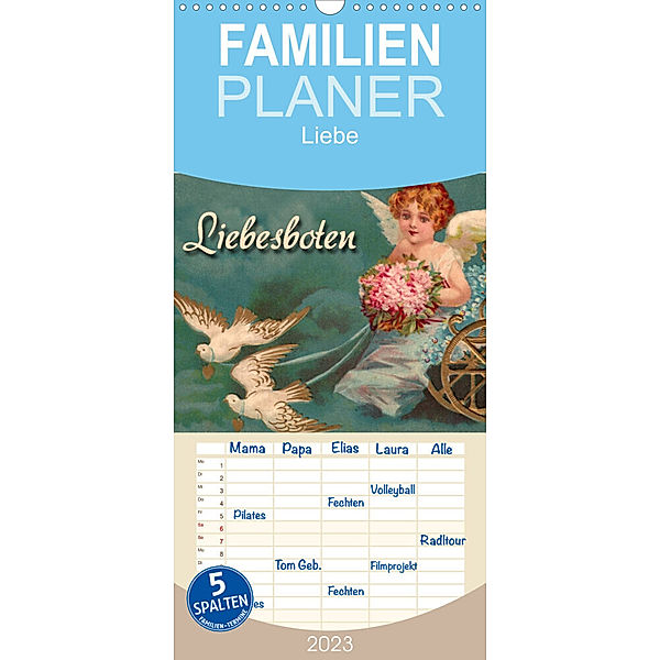 Familienplaner Liebesboten (Wandkalender 2023 , 21 cm x 45 cm, hoch), Martina Berg