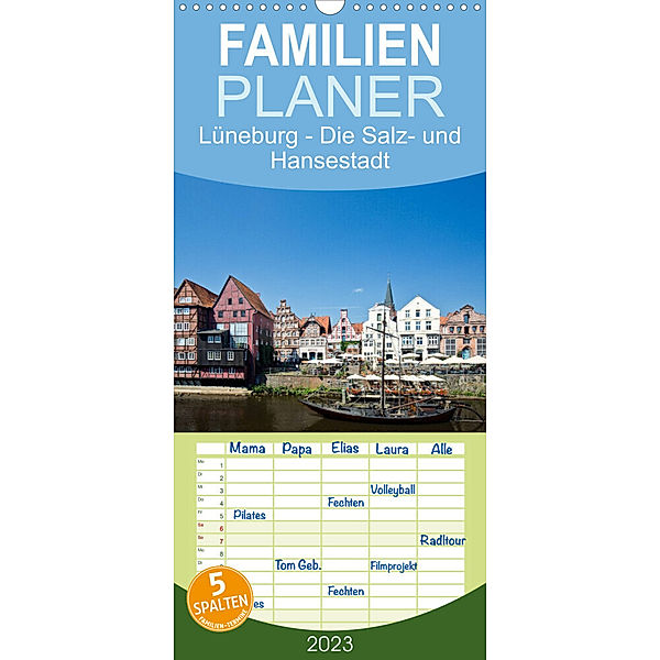 Familienplaner Lüneburg - Die Salz- und Hansestadt (Wandkalender 2023 , 21 cm x 45 cm, hoch), Akrema-Photography