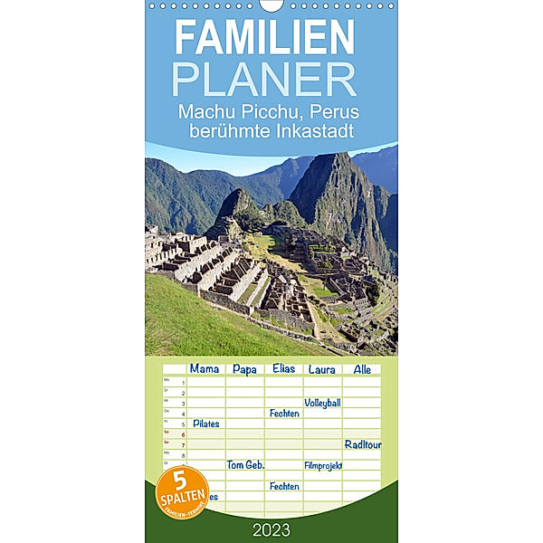 Familienplaner MACHU PICCHU, Perus berühmte Inkastadt (Wandkalender 2023 , 21 cm x 45 cm, hoch), Ulrich Senff