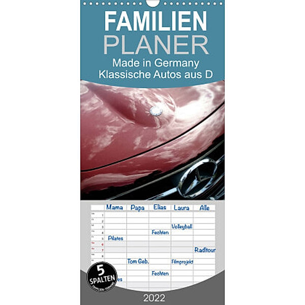 Familienplaner Made in Germany - Klassische Autos aus D (Wandkalender 2022 , 21 cm x 45 cm, hoch), Reiner Silberstein