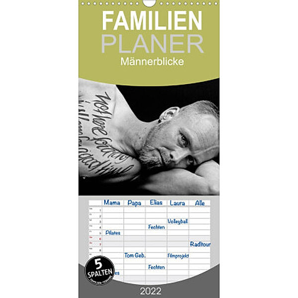 Familienplaner Männerblicke (Wandkalender 2022 , 21 cm x 45 cm, hoch), Nadine Santa-Ruyters