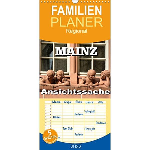 Familienplaner Mainz - Ansichtssache (Wandkalender 2022 , 21 cm x 45 cm, hoch), Thomas Bartruff