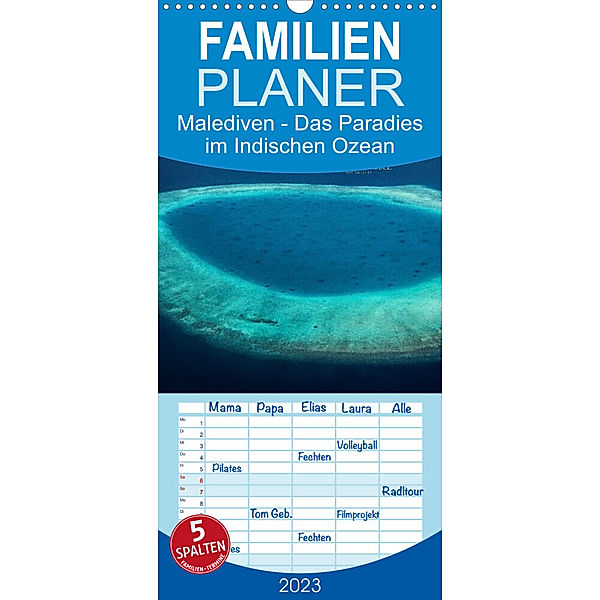 Familienplaner Malediven - Das Paradies im Indischen Ozean III (Wandkalender 2023 , 21 cm x 45 cm, hoch), CLAVE RODRIGUEZ Photography