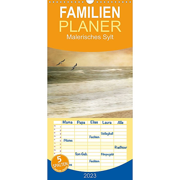 Familienplaner Malerisches Sylt (Wandkalender 2023 , 21 cm x 45 cm, hoch), Anja Otto