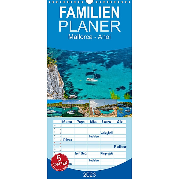 Familienplaner Mallorca - Ahoi (Wandkalender 2023 , 21 cm x 45 cm, hoch), Jürgen Seibertz - mallorca-zuhause.com