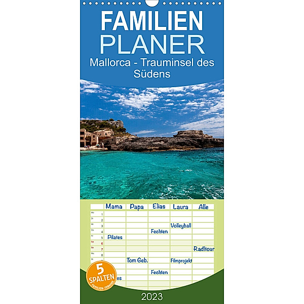 Familienplaner Mallorca - Trauminsel des Südens (Wandkalender 2023 , 21 cm x 45 cm, hoch), Jürgen Seibertz