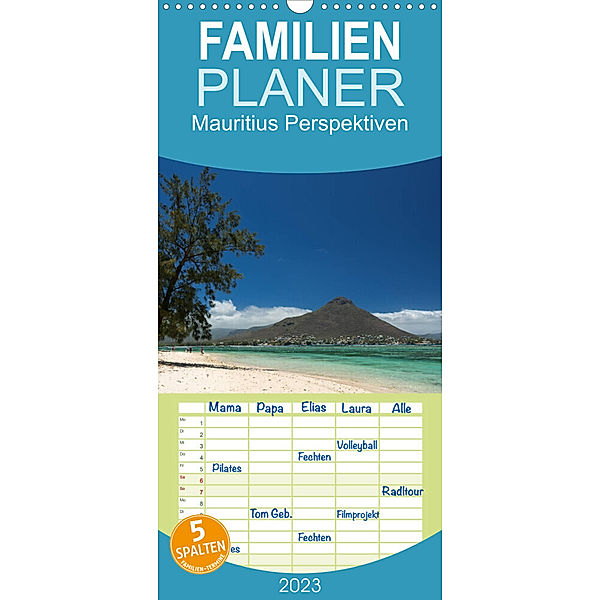 Familienplaner Mauritius Perspektiven (Wandkalender 2023 , 21 cm x 45 cm, hoch), Andreas Schön, Berlin