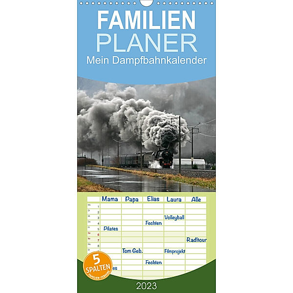 Familienplaner Mein Dampfbahnkalender (Wandkalender 2023 , 21 cm x 45 cm, hoch), Günter Franz Müller