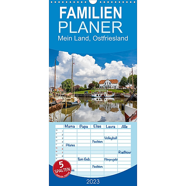 Familienplaner Mein Land, Ostfriesland (Wandkalender 2023 , 21 cm x 45 cm, hoch), Dietmar Scherf