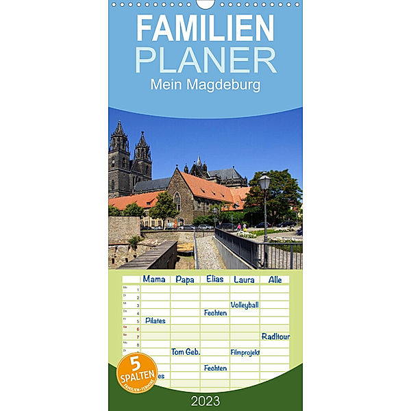 Familienplaner Mein Magdeburg 2023 (Wandkalender 2023 , 21 cm x 45 cm, hoch), Beate Bussenius