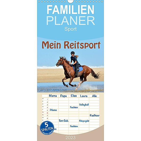 Familienplaner Mein Reitsport Kalender (Wandkalender 2023 , 21 cm x 45 cm, hoch), Anke van Wyk - www.germanpix.net