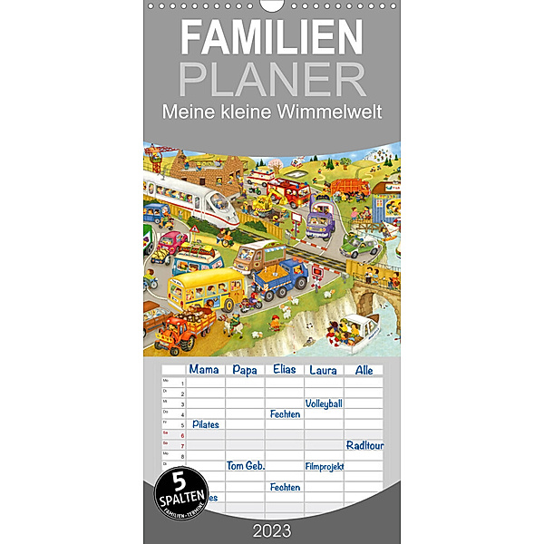 Familienplaner Meine kleine Wimmelwelt (Wandkalender 2023 , 21 cm x 45 cm, hoch), Marion Krätschmer