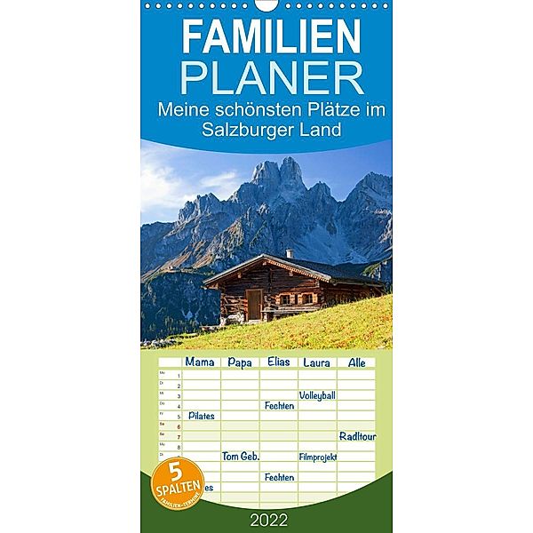 Familienplaner Meine schönsten Plätze im Salzburger Land (Wandkalender 2022 , 21 cm x 45 cm, hoch), Christa Kramer