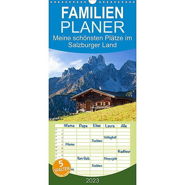 Familienplaner Meine schönsten Plätze im Salzburger Land (Wandkalender 2023 , 21 cm x 45 cm, hoch), Christa Kramer