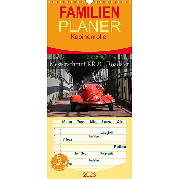 Familienplaner Messerschmitt KR 201 Roadster (Wandkalender 2023 , 21 cm x 45 cm, hoch), Ingo Laue