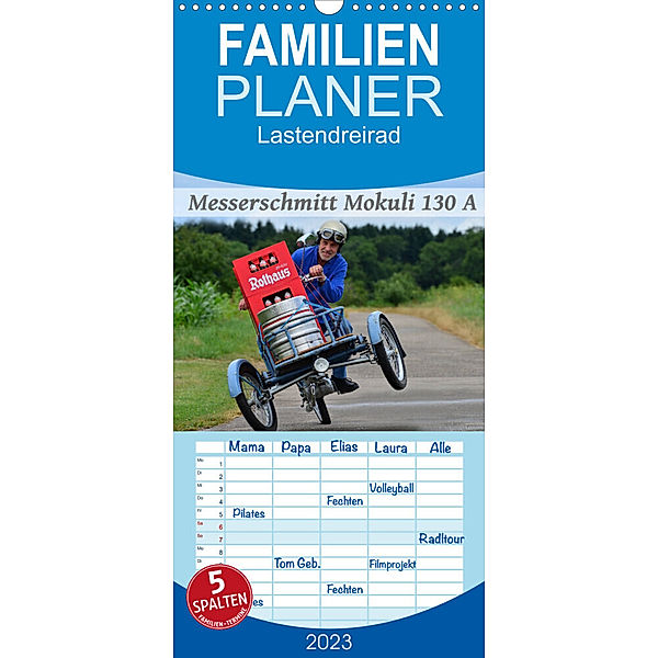 Familienplaner Messerschmitt Mokuli 130 A (Wandkalender 2023 , 21 cm x 45 cm, hoch), Ingo Laue