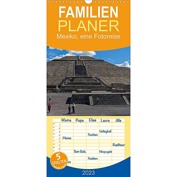 Familienplaner Mexiko, eine Fotoreise (Wandkalender 2023 , 21 cm x 45 cm, hoch), Birgit Seifert