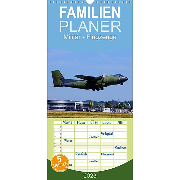 Familienplaner Militär - Flugzeuge (Wandkalender 2023 , 21 cm x 45 cm, hoch), Thomas Heilscher