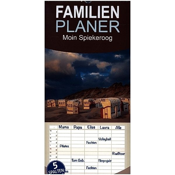 Familienplaner Moin Spiekeroog (Wandkalender 2023 , 21 cm x 45 cm, hoch), Dietmar Scherf