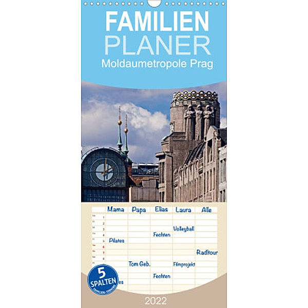 Familienplaner Moldaumetropole Prag (Wandkalender 2022 , 21 cm x 45 cm, hoch), U boeTtchEr