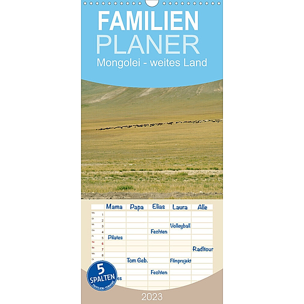 Familienplaner Mongolei - weites Land (Wandkalender 2023 , 21 cm x 45 cm, hoch), Eike Winter