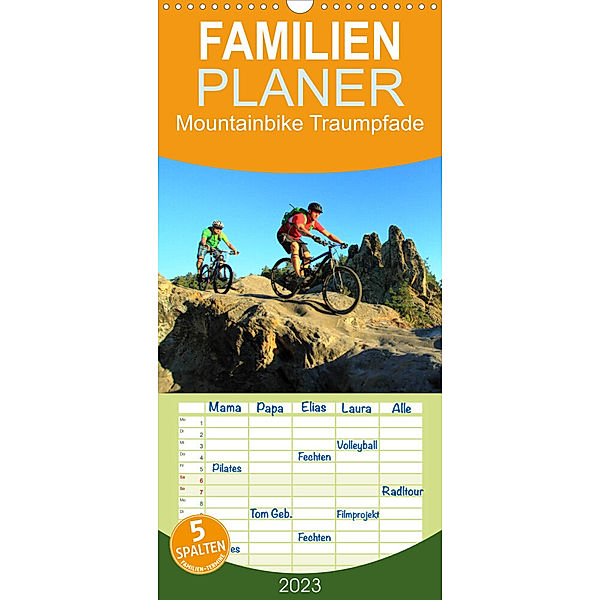 Familienplaner Mountainbike Traumpfade (Wandkalender 2023 , 21 cm x 45 cm, hoch), Matthias Rotter