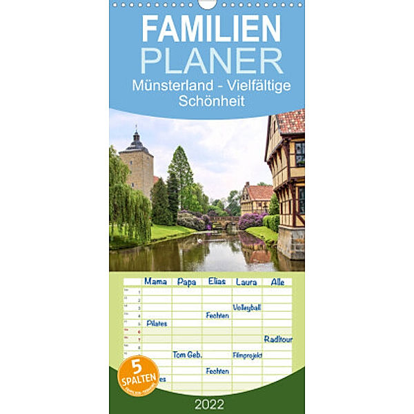 Familienplaner Münsterland - Vielfältige Schönheit (Wandkalender 2022 , 21 cm x 45 cm, hoch), Thomas Becker