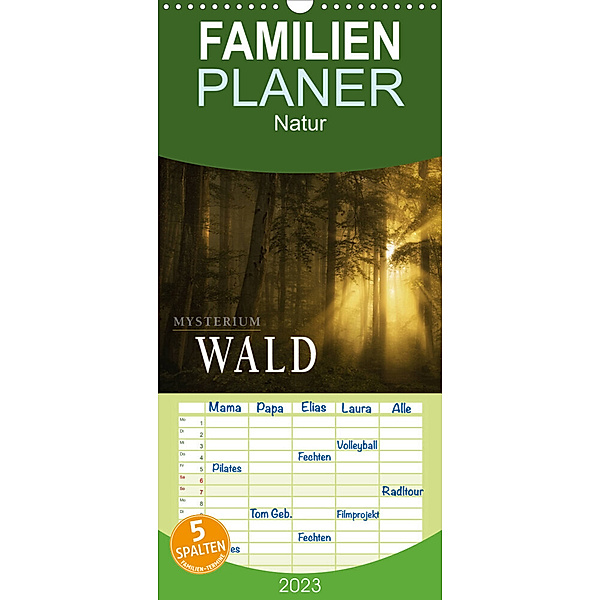 Familienplaner Mysterium Wald (Wandkalender 2023 , 21 cm x 45 cm, hoch), Norbert Maier