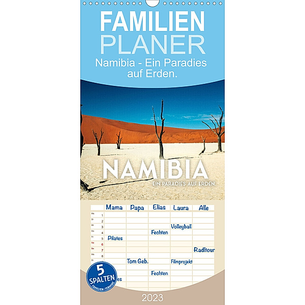 Familienplaner Namibia - Ein Paradies auf Erden. (Wandkalender 2023 , 21 cm x 45 cm, hoch), SF