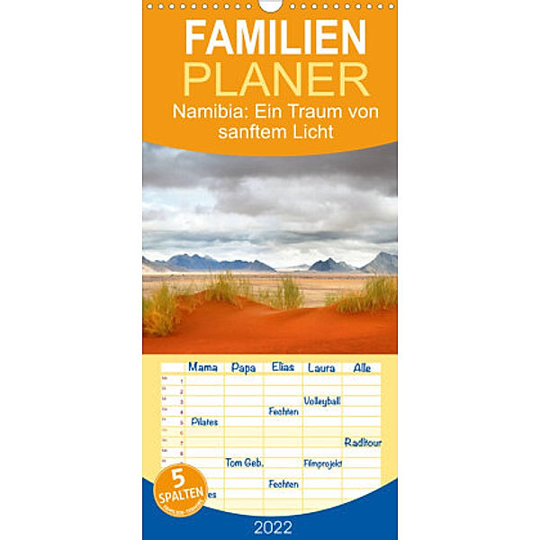 Familienplaner Namibia: Ein Traum von sanftem Licht und unendlicher Weite (Wandkalender 2022 , 21 cm x 45 cm, hoch), Simon Pichler