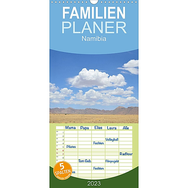 Familienplaner Namibia (Wandkalender 2023 , 21 cm x 45 cm, hoch), Richard Oechsner