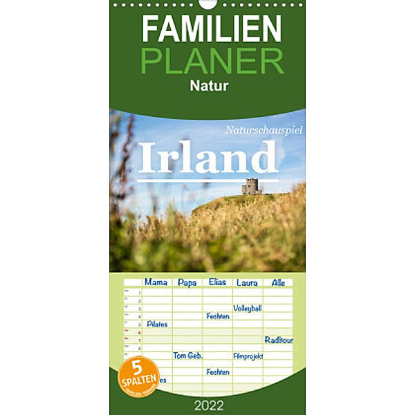 Familienplaner Naturschauspiel Irland (Wandkalender 2022 , 21 cm x 45 cm, hoch), Benjamin Lederer