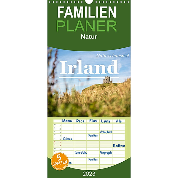 Familienplaner Naturschauspiel Irland (Wandkalender 2023 , 21 cm x 45 cm, hoch), Benjamin Lederer