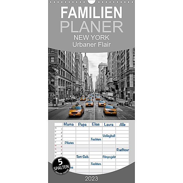 Familienplaner NEW YORK Urbaner Flair (Wandkalender 2023 , 21 cm x 45 cm, hoch), Melanie Viola