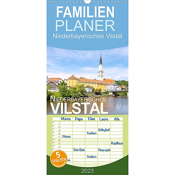 Familienplaner Niederbayerisches Vilstal (Wandkalender 2023 , 21 cm x 45 cm, hoch), Hanna Wagner
