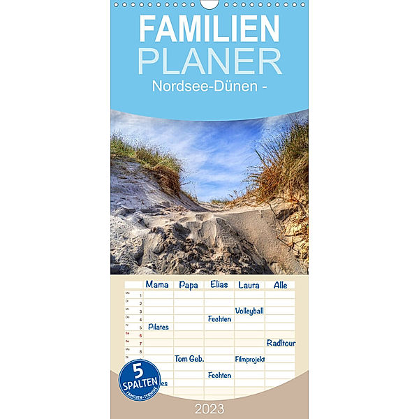 Familienplaner Nordsee-Dünen (Wandkalender 2023 , 21 cm x 45 cm, hoch), Peter Roder