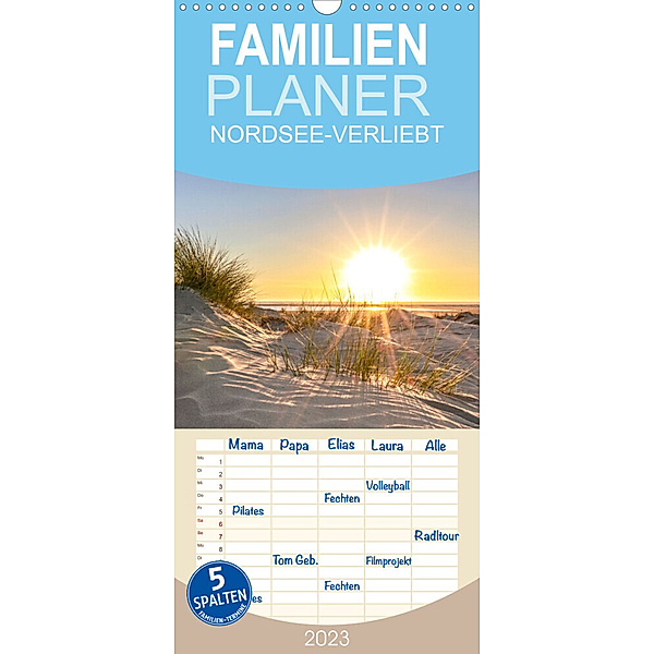 Familienplaner NORDSEE-VERLIEBT (Wandkalender 2023 , 21 cm x 45 cm, hoch), Andrea Dreegmeyer