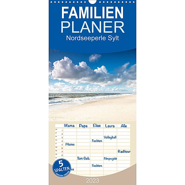 Familienplaner Nordseeperle Sylt (Wandkalender 2023 , 21 cm x 45 cm, hoch), N N