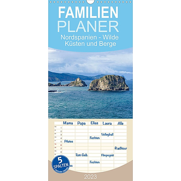 Familienplaner Nordspanien - Wilde Küsten und Berge (Wandkalender 2023 , 21 cm x 45 cm, hoch), Ummanandapics